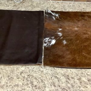 100% cowhide pillow cover  size 15x15